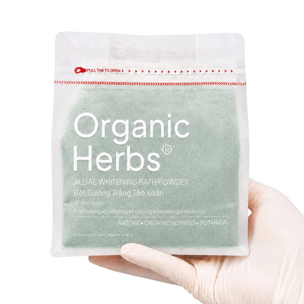 OrganicHerbs® Bột Dưỡng Trắng Tảo Xoắn | Spirulina Whitening Skincare Powder